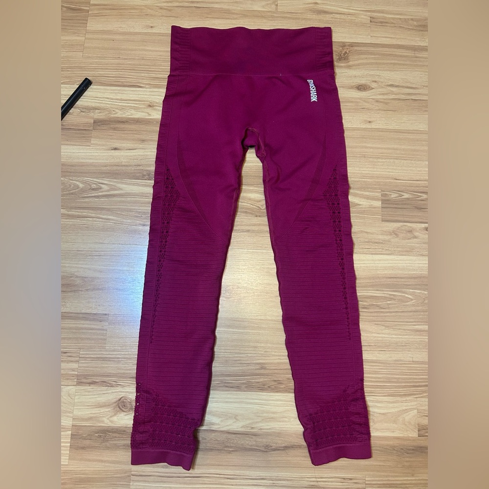 Gymshark Women's Burgundy Leggings